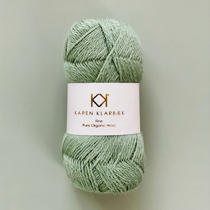 Hue økologisk uld strikkekit Karen Klarbæk - Sage green