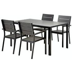 Carlton havebord med 4 Carlton stole - sort