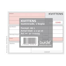 Kvittensblock Numrerad 50 Sidor Med Kopia A6L