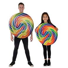 Voksne piger Rainbow Candy Fancy Dress Tunika Halloween kostume mænd 2022 Kids slikkepind kostume Kids