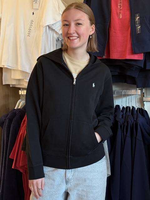 Ralph Lauren Zip Hoodie - Sort til børn & teens
