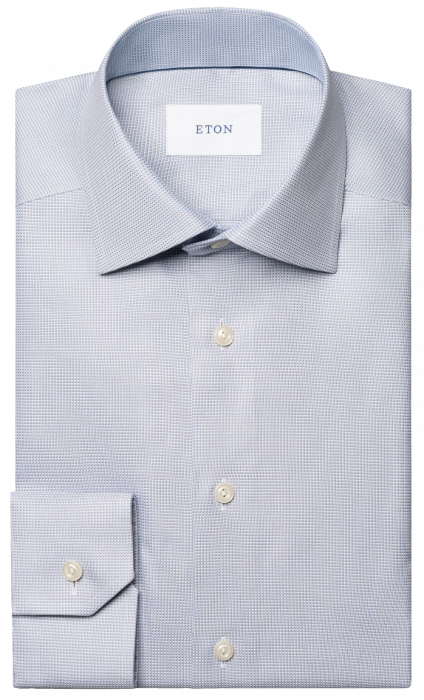Eton Lys Grå Dobby Contamporary Fit Skjorte - Contemporary Fit - 42 / L
