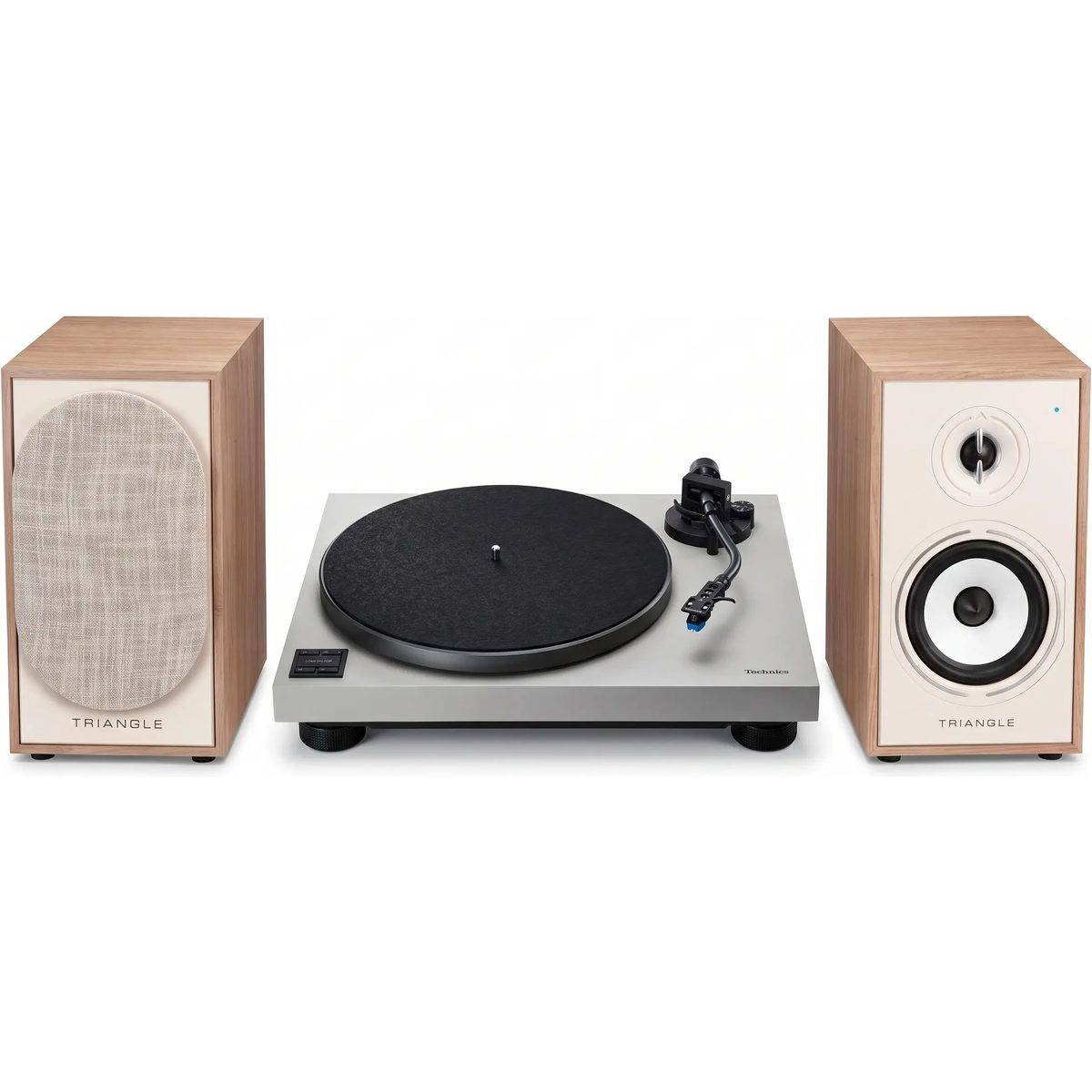 Technics + Triangle SL-40CBT vit + BR02 Connect ljus ek (2-pack)