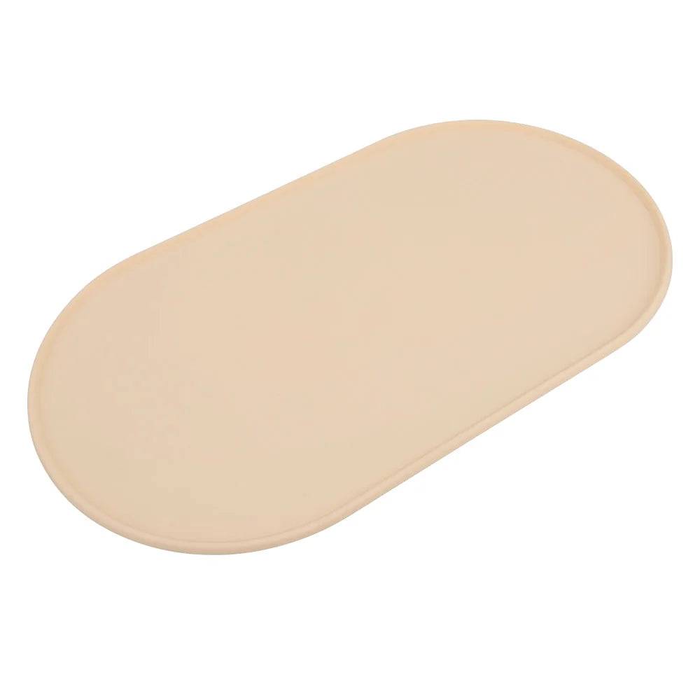 Non-Slip Silicone Pet Bowl Mat for Dogs & Cats - Light Yellow / S 25X46cm (S 25X46cm)