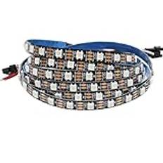 Tesfish WS2812B LED Remsa 5V, 2m RGB LED Pixel Strip 5050 120 LEDs IP30 Flexibel Svart PCB Fullfärg Individuell Adresserbar Smart LED Remsa Ljus för Reklamdekoration DIY Projekt