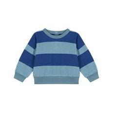 Soft Pile Border Long Sleeve Pullover A05TQ01 24 Months 86cm Sapphire Blue Baby Boy PB300 PB32 PB80 [Petit Bateau] Blue/Shadow