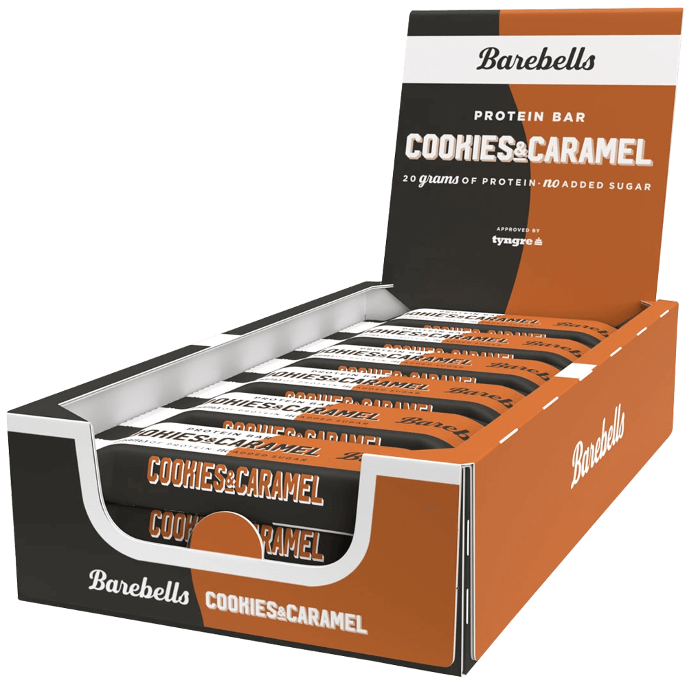 Barebells Protein Bar Cookies & Caramel - 10x55g. - Proteinbar.