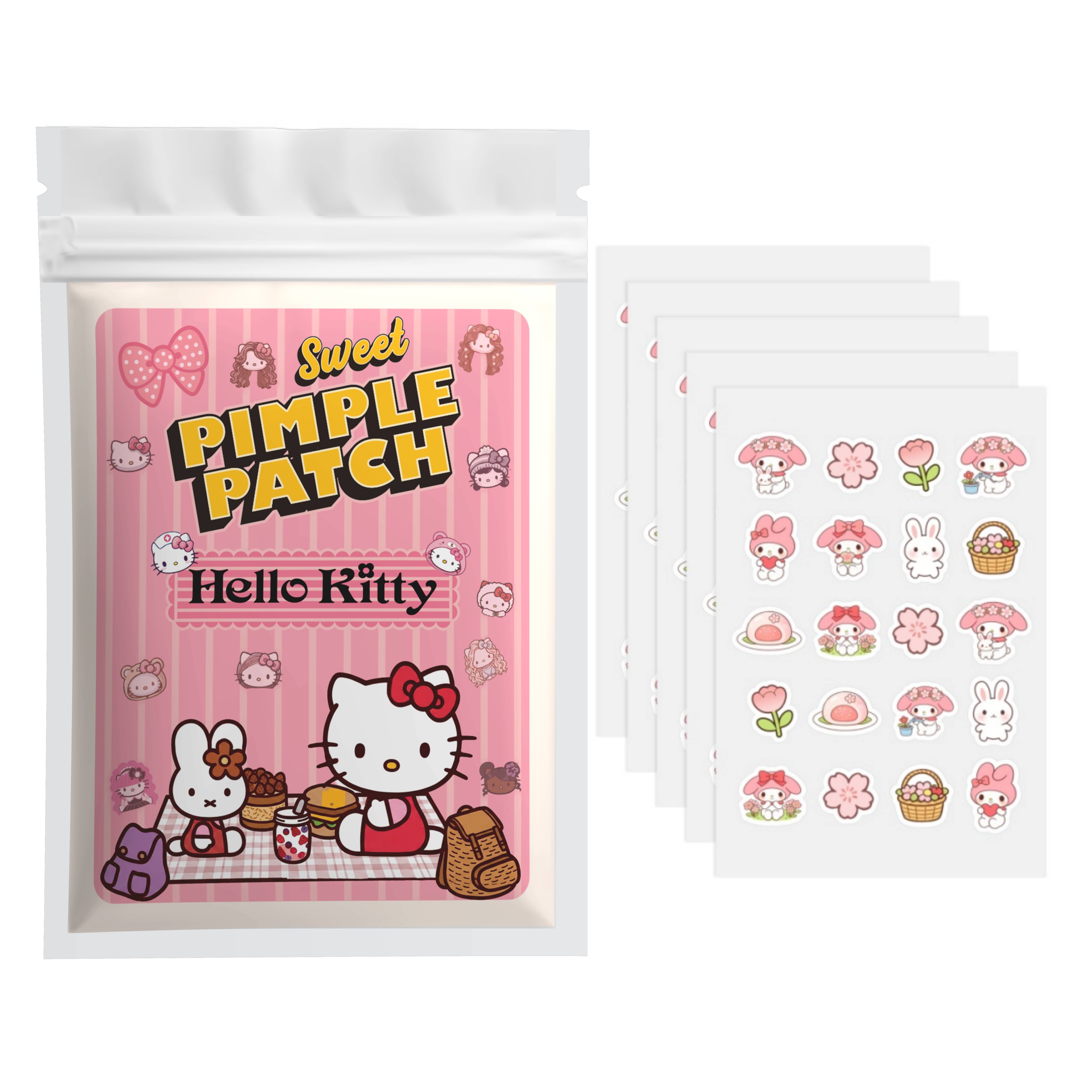 40/100PCS hello kitty Acne patches, facial acne patches, hydrogel acne removal patches, concealer