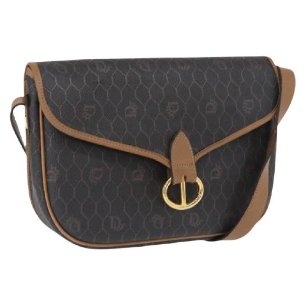 Dior Vintage - Pre-owned Vintage Honeycomb Canvas Axelremsväska Vintage - Dam - ONE Size - Läder