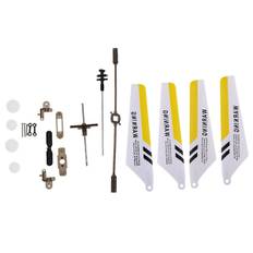 Syma Full Set Ersättningsdelar för Syma S107 RC Helikopter, Huvudblad, Huvudaxel, Svansdekorationer, Svanspropellrar, Balansstång, Växelset, Anslutningsbeslag