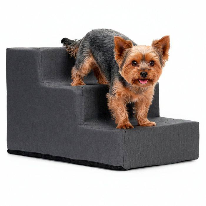 Escalier pour chiens et chats - SPRINGOS - 3 Marches PA03 - Antidérapant - Mousse haute densité 30D - Charge 25 kg