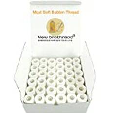New brothread 144st Vit 60S/2 (90WT) Förlindad undertråd Plast storlek A SA156 För broderi och symaskin Polyester broderitråd sytråd