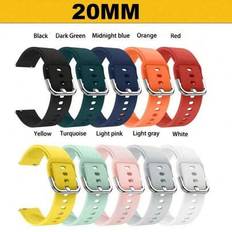 20 mm sportigt silikonarmband för Amazfit Bip S smartklockarmband för Amazfit GTS 4 2 Mini 3 2E armband Bip U/U Pro/GTR 42 mm kompatibel med Watch2/Wa - Multi-color (20mm)