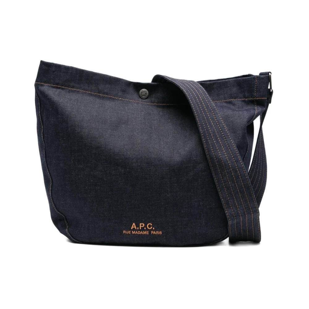 A.P.C. Journal Satchel - Tasker - Herre - Blå - ONE SIZE - Bomuld