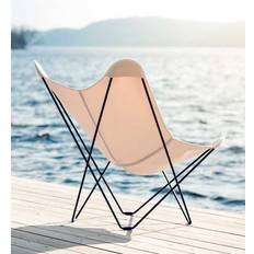 Flagermus Stol - Sunbrella Outdoor - Oyster/Sort stel