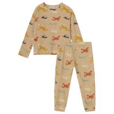 Kuling GOTS Nora Mønstret Pyjamas Madelen Möllard 134/140 cm  Beige  134/140 cm  Unisex