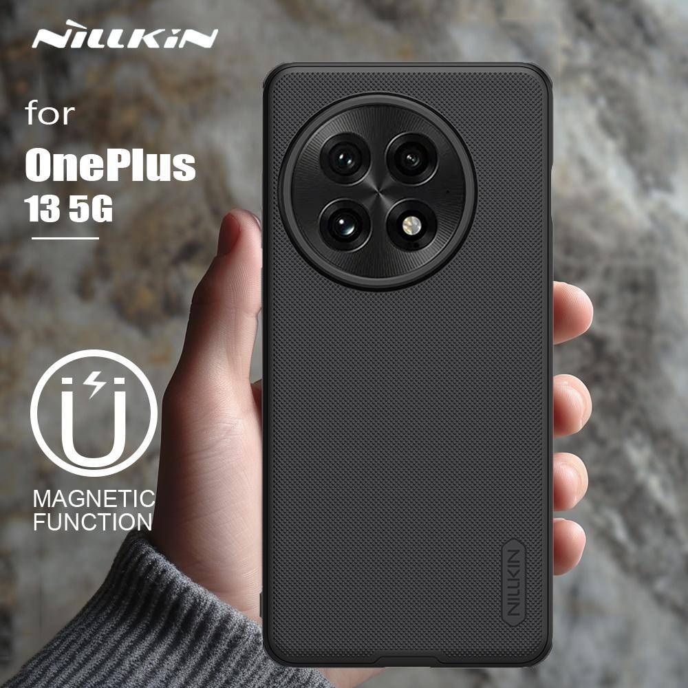 for OnePlus 13 5G Case Nillkin Super Frosted Shield Ultra-Thin Hard for Magsafe Magnetic Slim Soft Edge Back Cover