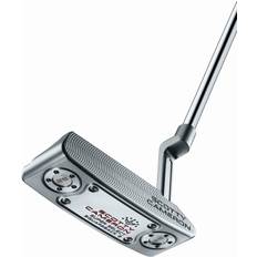 Scotty Cameron Super Select Squareback 2 Long Design Plumber Neck Putter - Chrome - Højre - Str. 38" - Scotty Cameron Full Contact Long Design (2024) Standard Sort