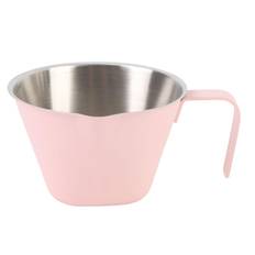 Metal Coffee Measuring Cup Accurate Scale Stainless Steel 100ml Milk Frothing Cup with Handle for L(for 6.5-9kg)