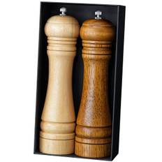 Manual Pepper Mill Set of 2 Wood Rock Salt Salt Spice Japanese Black Black Instruction Manual Gift Box Included [Cranely] [Natural Scent] Pepper,