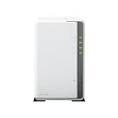 DS223j NAS 2-bay-diskstation (Realtek RTD1619B 4-kärnig 1,7 GHz 1 GB DDR4-ram 1 x RJ-45 1 GbE LAN-port) 24 TB paket med 2 x 12 TB Synology Plus-serien HDDs (HAT3300-12T)