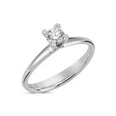 14 karat hvidgulds solitaire ring til dig med Passion for diamanter, ialt 0,32 ct wesselton SI