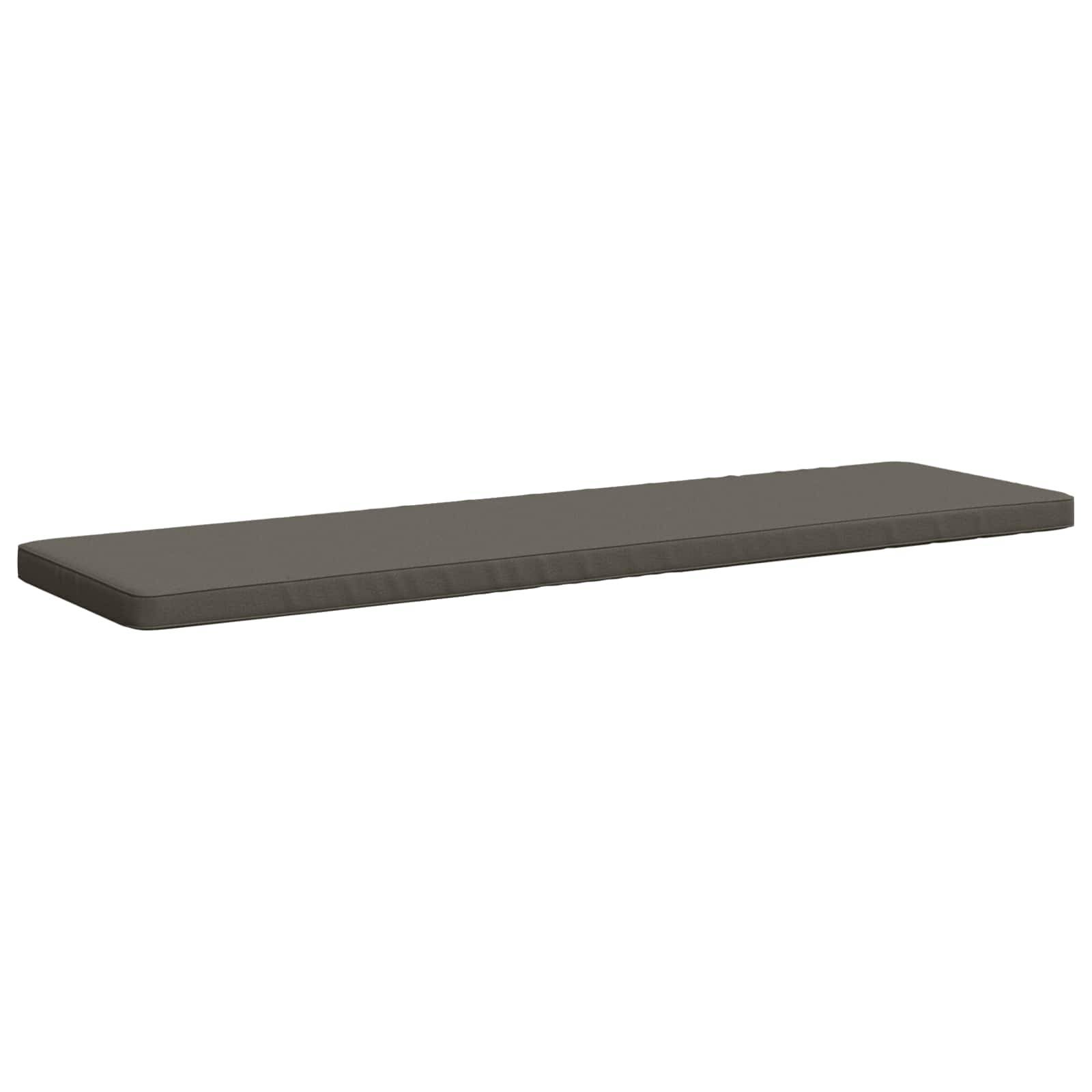 vidaXL 1-delad Bänk Kudde VUGHT 100% Polyester Grå 170 x 50 x 5 cm