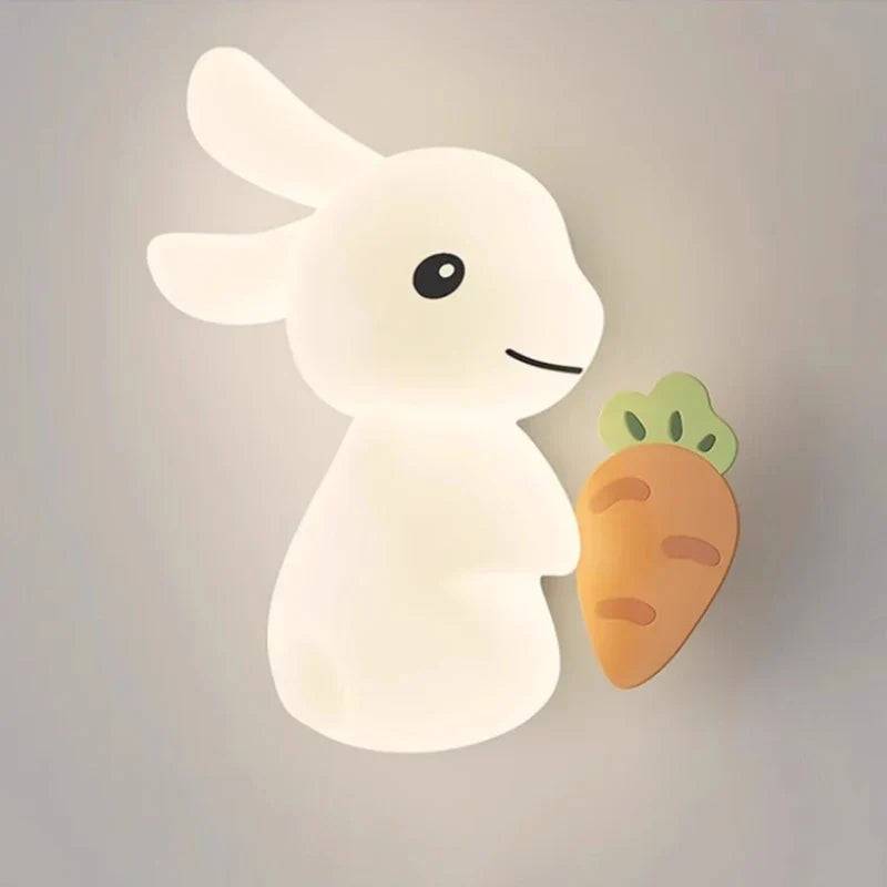 RabbitGlow Lampa - Lekfull LED Barn Vägglampa - C Kaninlampa / 3 färgtemperaturer / AC 220V-240V