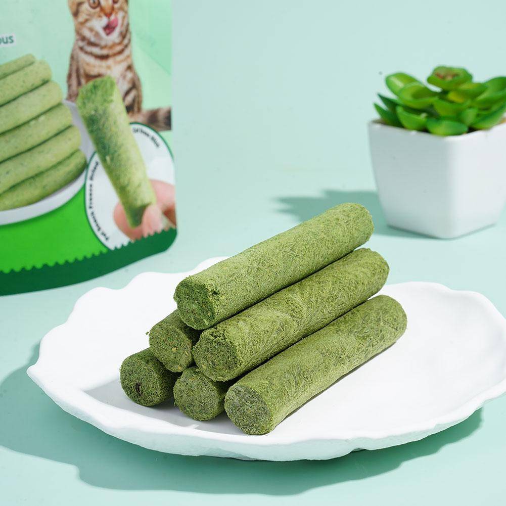 Kattgräs Tandgnagpinne Husdjursgodis Hårborttagning Mild Hårrad Redo att Äta Kattunge Kattunge Tandrengöringspinnar