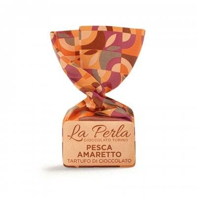 La Perla Chokladtryffel Persika & Amarettokrisp 15 g