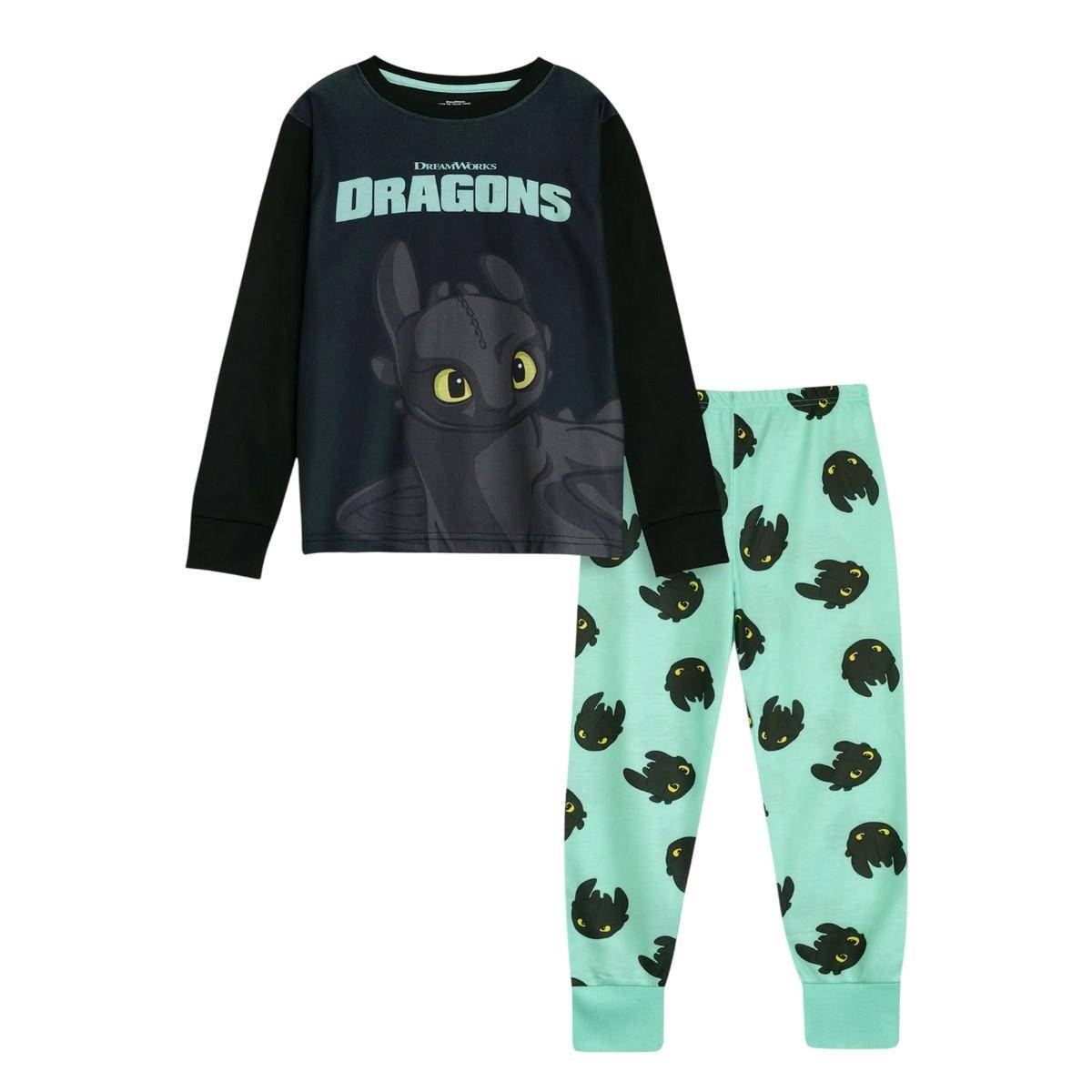 How To Train Your Dragon Childrens/Kids Toothless Long-Sleeved Long Pyjama Set 3-4 Years