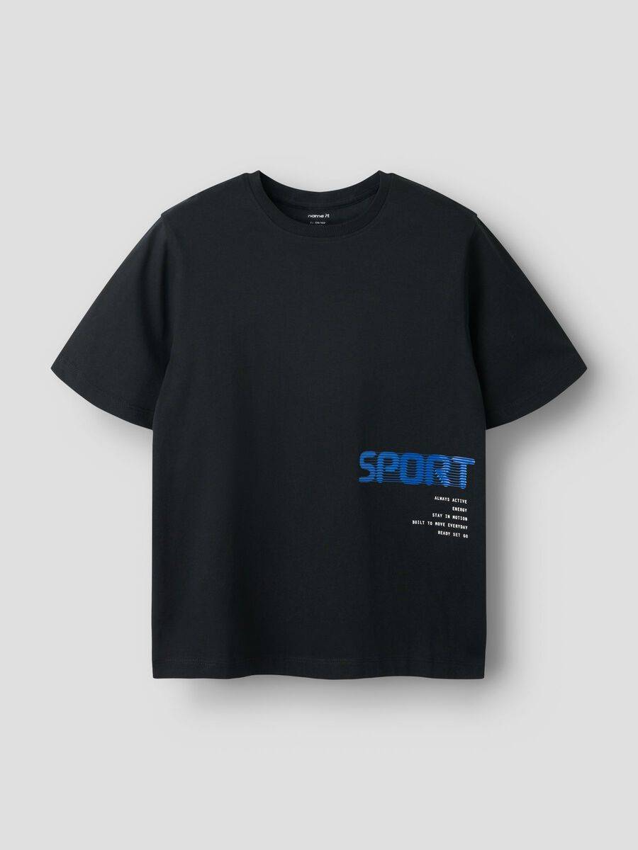 Ekologisk Bomull T-shirt - Svart - 116