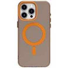 ERDARARIPRO Magnetiskt fodral till Samsung Galaxy M15 5G/F15 16,5 cm kompatibel med MagSafe färgglad TPU PET snabbtrådlöst laddningsfodral matt skydd anti-fingeravtryck orange