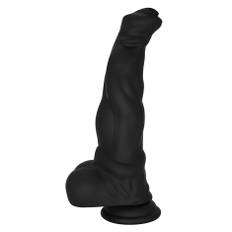 SuperLove Horse Dildo Liquid Silicone Black - svart