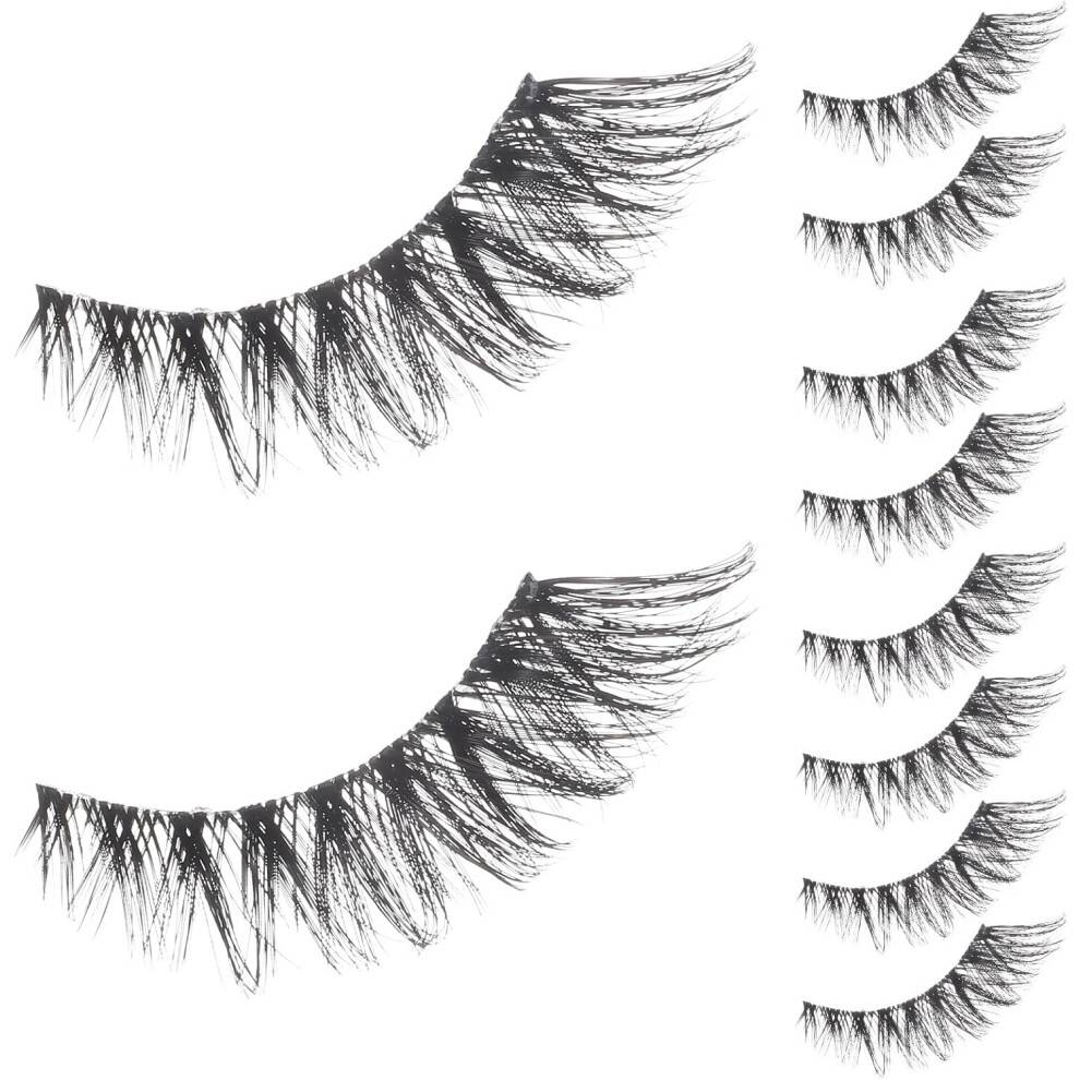 Strip Lashes Lösögonfransar 5 par Lätta sminkögonfransar för kvinnliga vänner och familjemedlemmar Dagligt och scenbruk