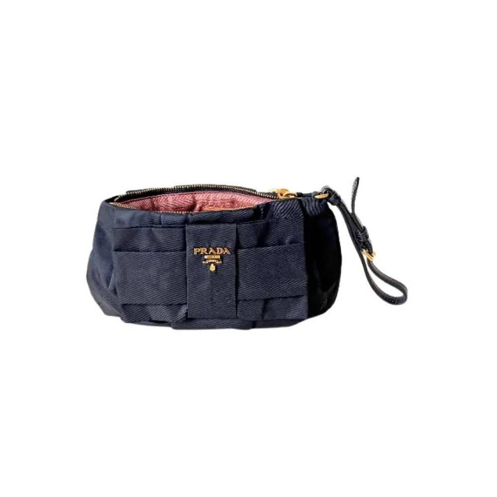 Prada Vintage Pre-owned Bow Pouch - Vintage - Dame - Sort - ONE SIZE - Uld