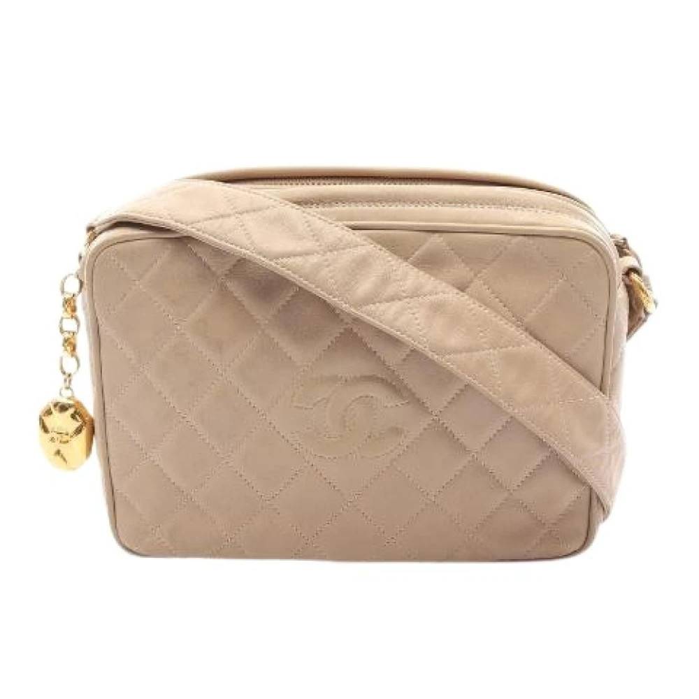 Chanel Vintage Pre-owned Laeder chanel-tasker - Vintage - Dame - Beige - ONE SIZE -