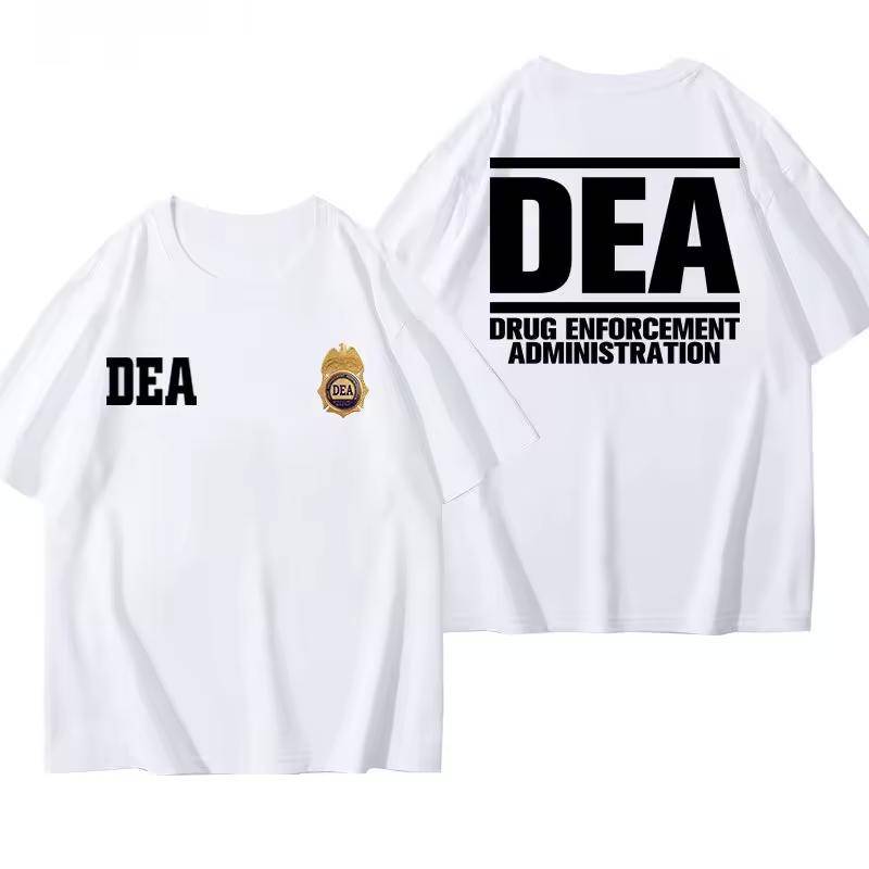 Breaking Bad DEA Agent Graphic T-shirt Vintage Washed TV Show Merch Harajuku Unisex Oversized Crew Neck Cotton Sleeve Tee Tops cm