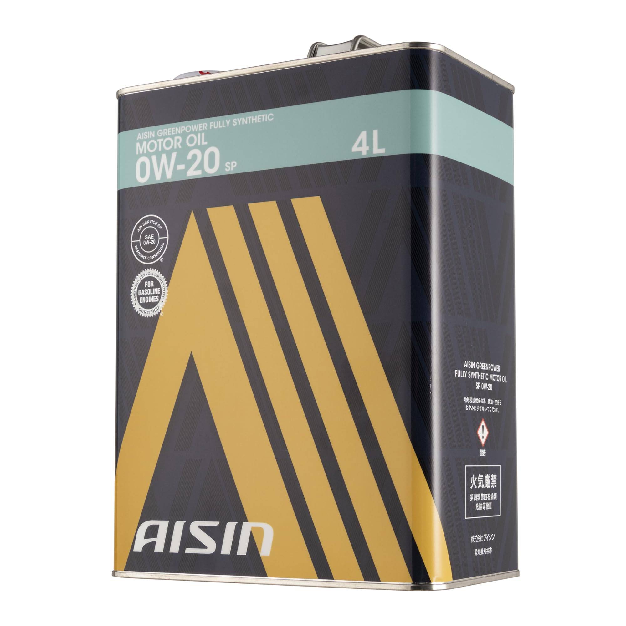 Aisin (Aisin) 0W-20 SP GREENPOWER Fully Synthetic Motor Oil, 4L EGF-6004, for gasoline-powered vehicles