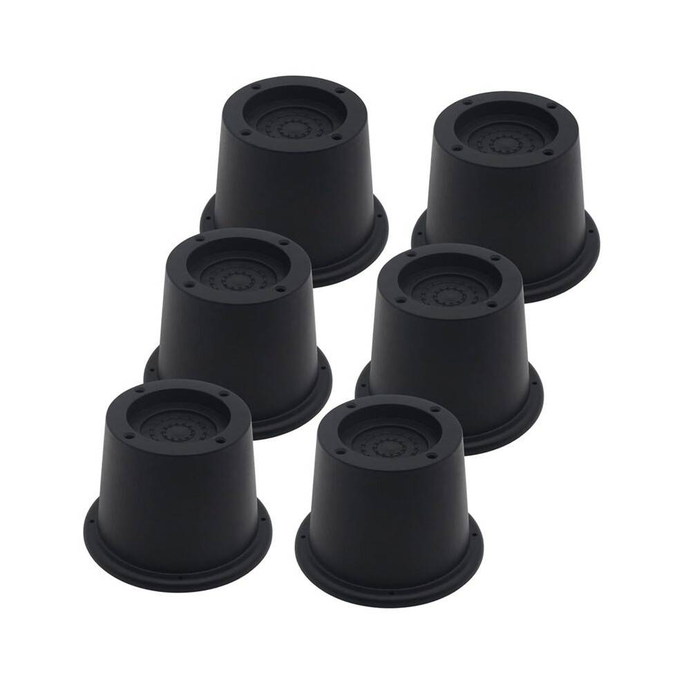 6Pack Furniture Risers Black Bed Risers 2.3 Inch,Bed Lifts Risers for Sofa,Couch,Desk,Extenders Supports to 1,300 Lbs