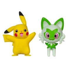 Pokemon Gen IX Battle Figure Pack Mini Figure 2-Pack Pikachu & Sprigatito 5 cm