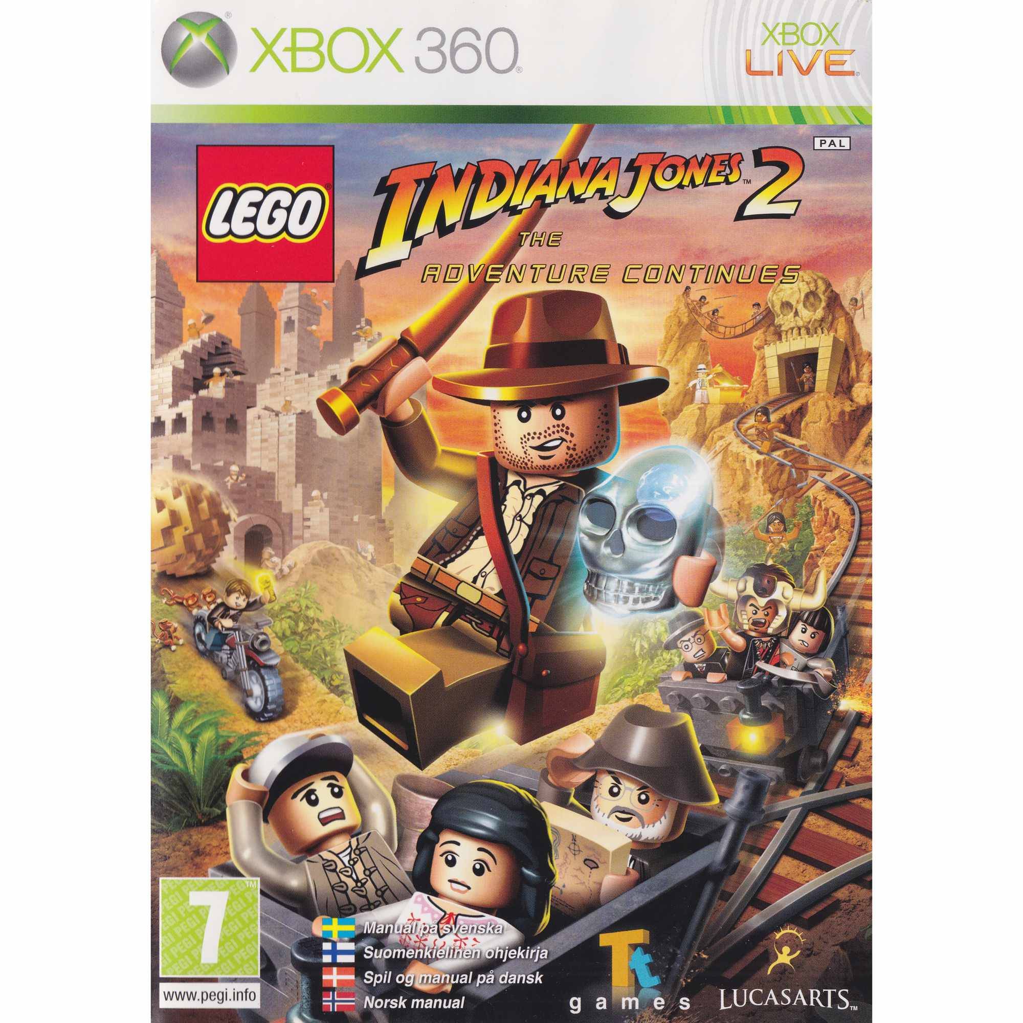 Lego Indiana Jones 2 The Adventure Continues Xbox 360 Nordic (Begagnad)