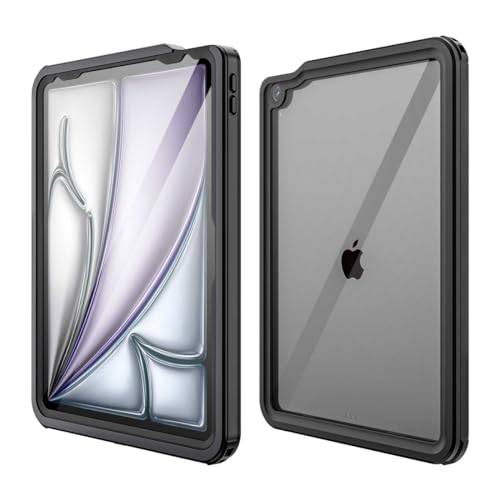 YZBYFON för iPad Air 13 tum (M2) 2024 vattentätt fodral, utomhussport IP68 vattentät stötsäker dammtät inbyggd skärmskydd robust fodral för iPad Air 13 tum (M2) 2024