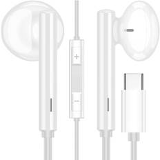 MACLE Type C Earphones with Supports Compatible with Huawei Pura 60 60Pro 15 pro Air4 Mini Wired Earphones Catalyst Type White Earphones, Earphones,