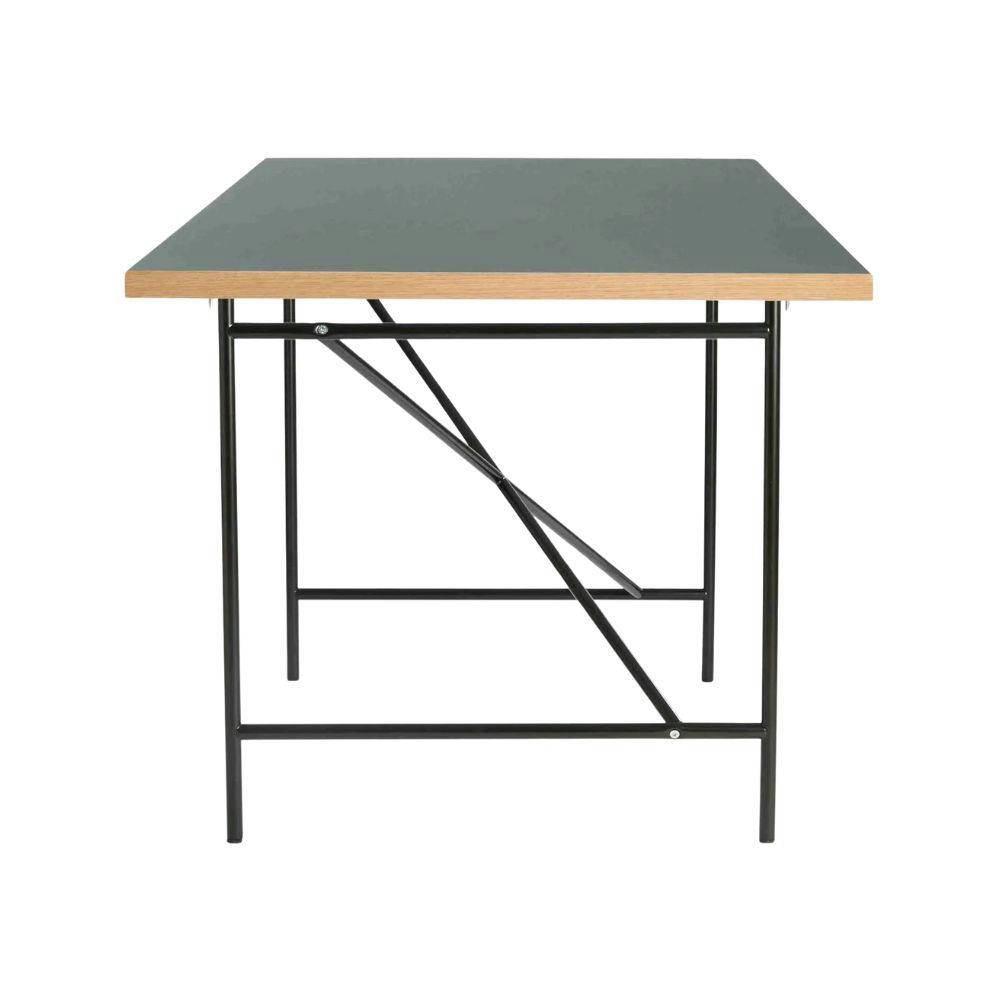 PLEASE WAIT to be SEATED EIERMANN1 Desk Skrivbord (160x80 cm) Dark Grey Linoleum & Black