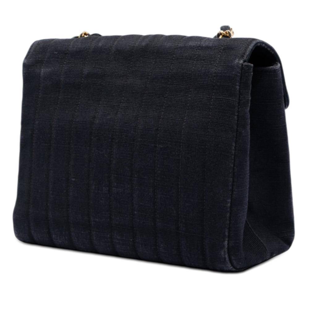 Chanel Vintage Chanel Flap Bag Stl. - Chanel Vintage Från Magasin - Black (L 16.50cm x W 20cm x D 8cm)