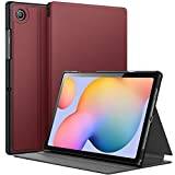 JETech Fodral för Samsung Galaxy Tab Tab S6 Lite 10,4 Tums 2024/2022/2020 med S Pen Pennhållare, Smal Folio Stativ Skyddande Tablet Skal Case, Flera Betraktningsvinklar (Vin)