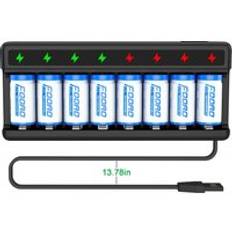 Cr123a batterier för arlo uppladdningsbara ,3.7v arlo trådlösa kameror batteri och cr123a batteriladdare för arlo vmc 3030/ vmk 3200/ - 1 laddare 8 batterier