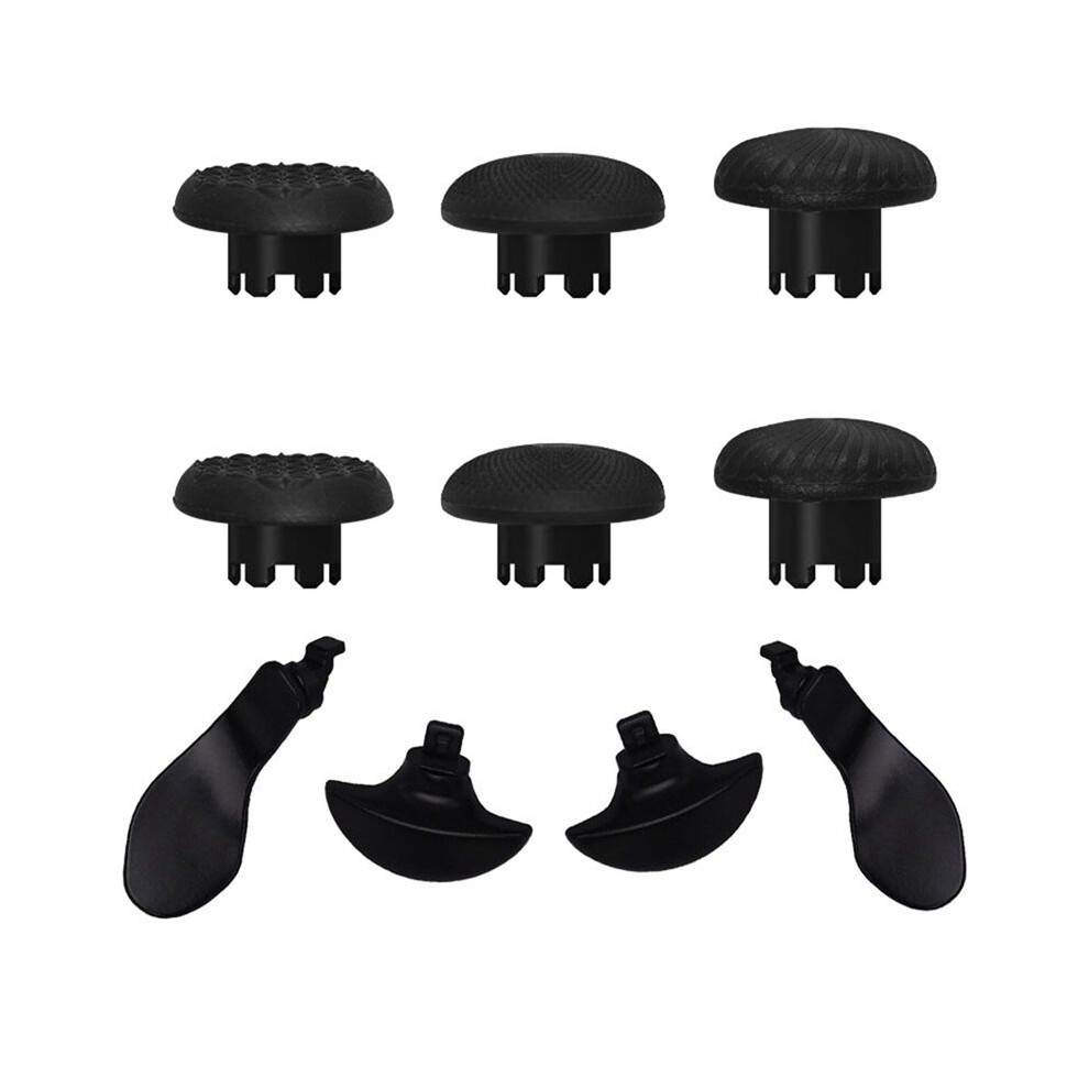 10 in 1 Joystick Kit for PS5 Dualsense Controller Replacement Thumbsticks Joysticks Grip and 4 Paddles Black