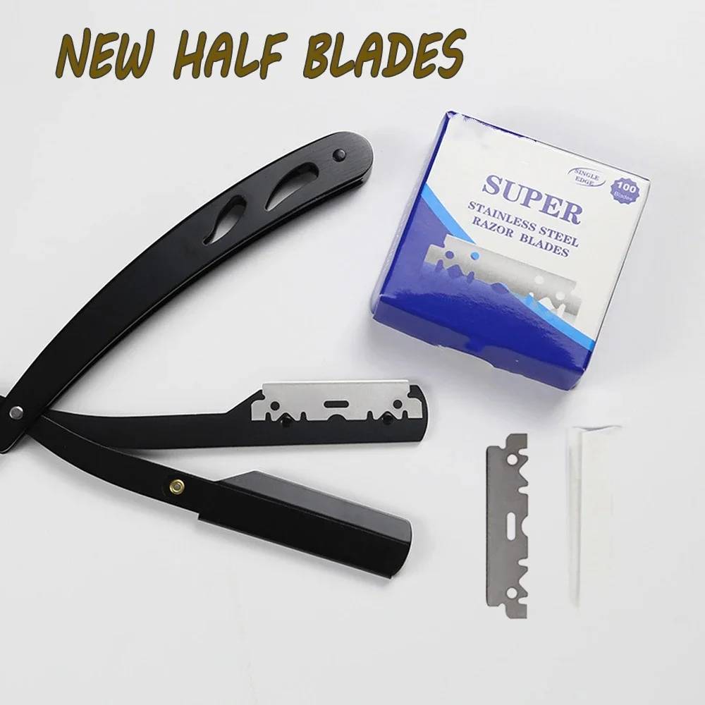 10/100PCS Single-sided Razor Blade Stainless Steel Razor Blades Men Shaving Shaver Manual Razor Blade Barber Shaving Tools
